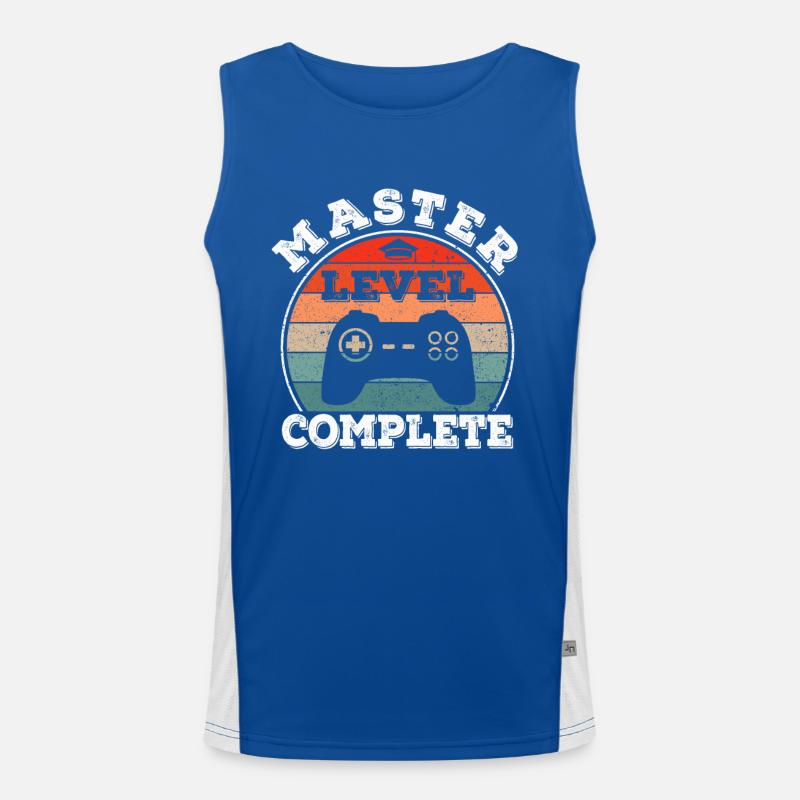 Master Abschluss Absolvent BWL Student Studium Funktionelles Kontrast-Tank Top für Männer 