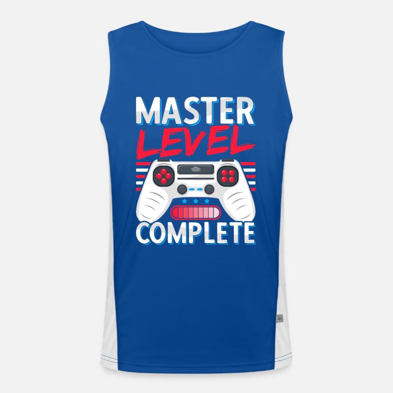 Master Abschluss Absolvent BWL Student Studium Funktionelles Kontrast-Tank Top für Männer 