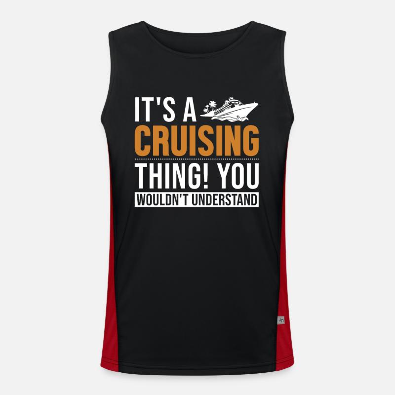 Es ist eine Kreuzfahrt-Sache, Kreuzfahrtpassagiere Funktionelles Kontrast-Tank Top für Männer 