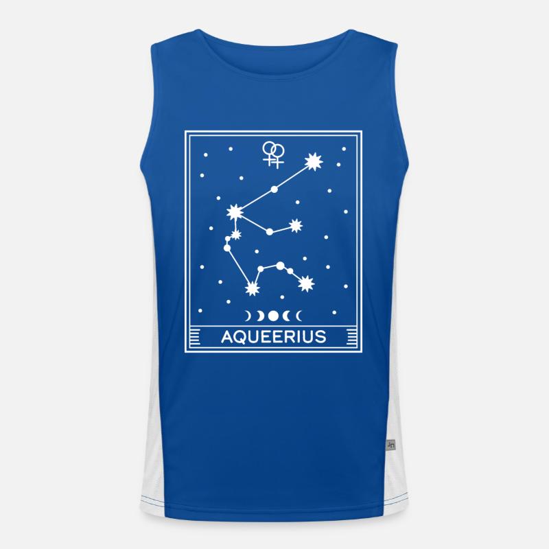 Aqueerius Lesbisch Funktionelles Kontrast-Tank Top für Männer 