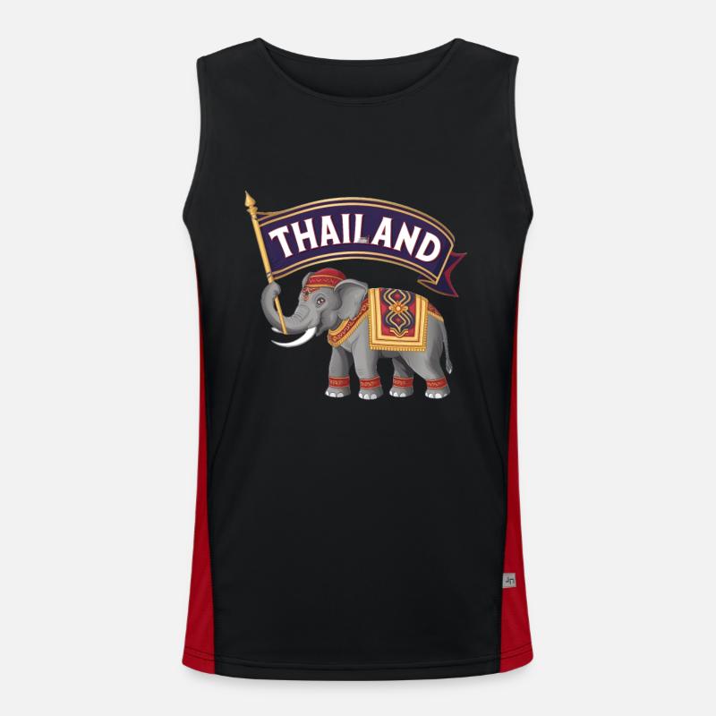 Fier éléphant de Thaïlande Débardeur respirant contrasté Homme 