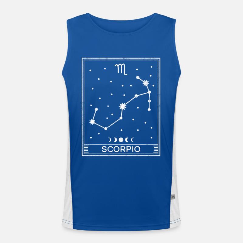 Sternzeichen Skorpion Funktionelles Kontrast-Tank Top für Männer 