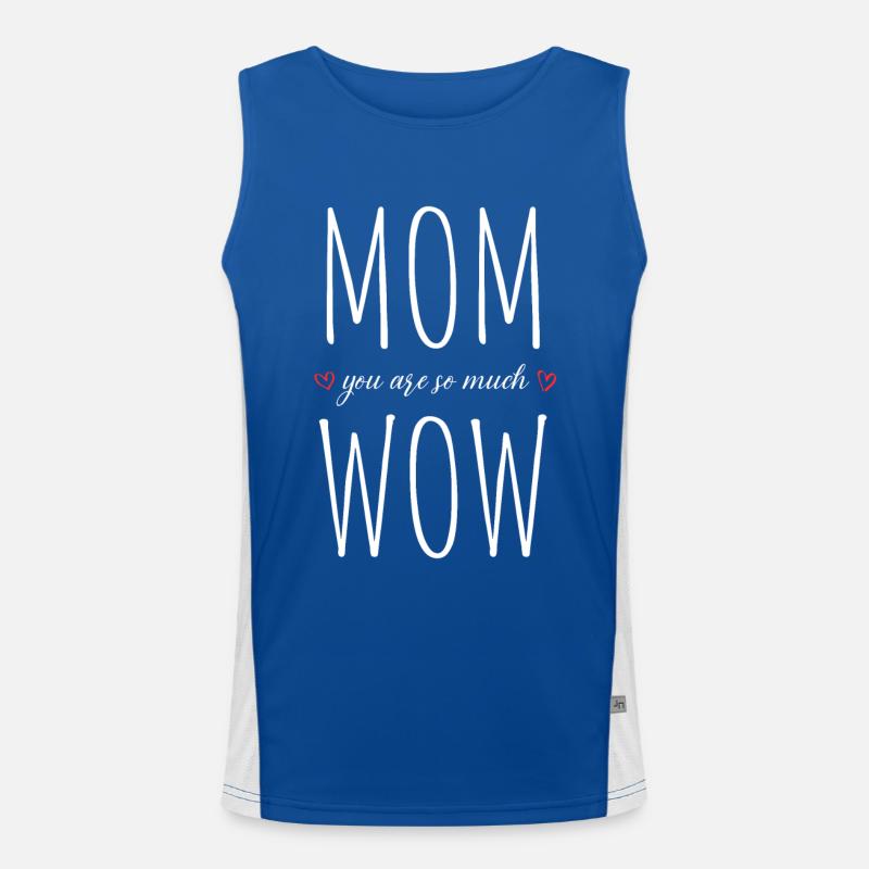 Mama Du Bist Wow Mom You Are Wow Mutter Muttertag Funktionelles Kontrast-Tank Top für Männer 