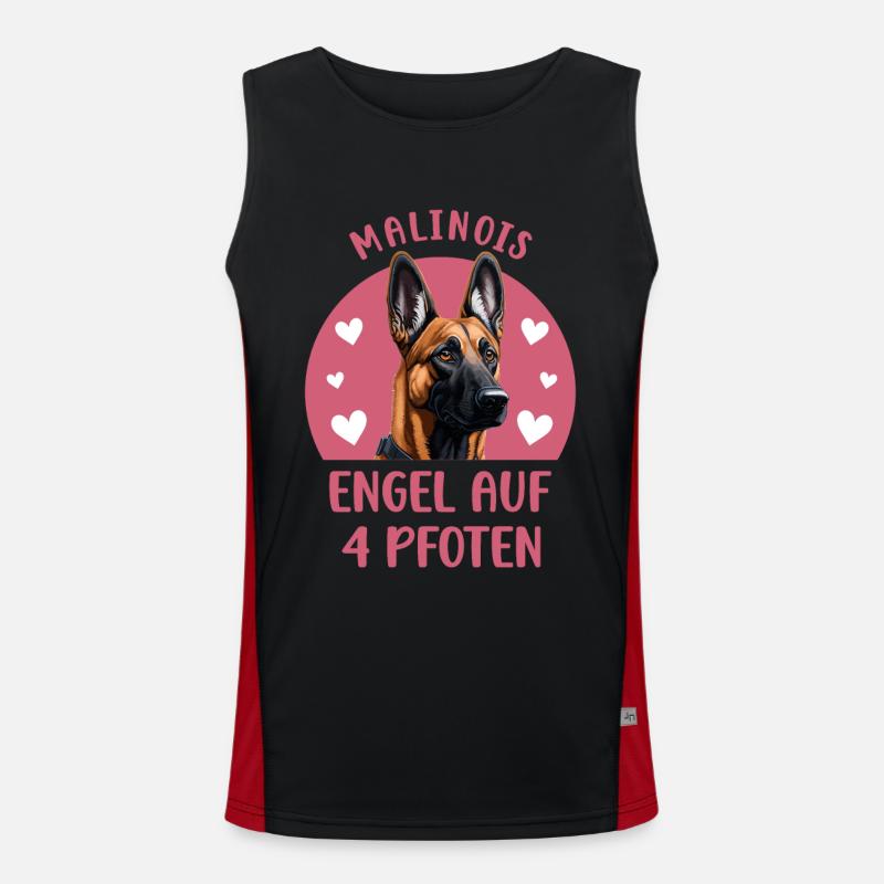Malinois - Engel auf 4 Pfoten Funktionelles Kontrast-Tank Top für Männer 