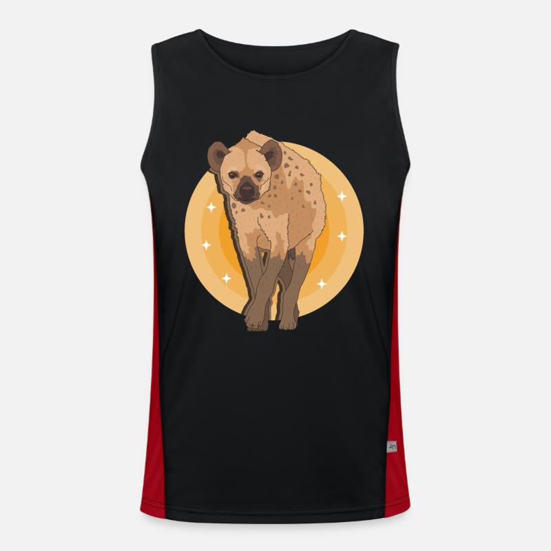 Hyäne Tüpfelhyäne Hyänen Geschenk Funktionelles Kontrast-Tank Top für Männer 