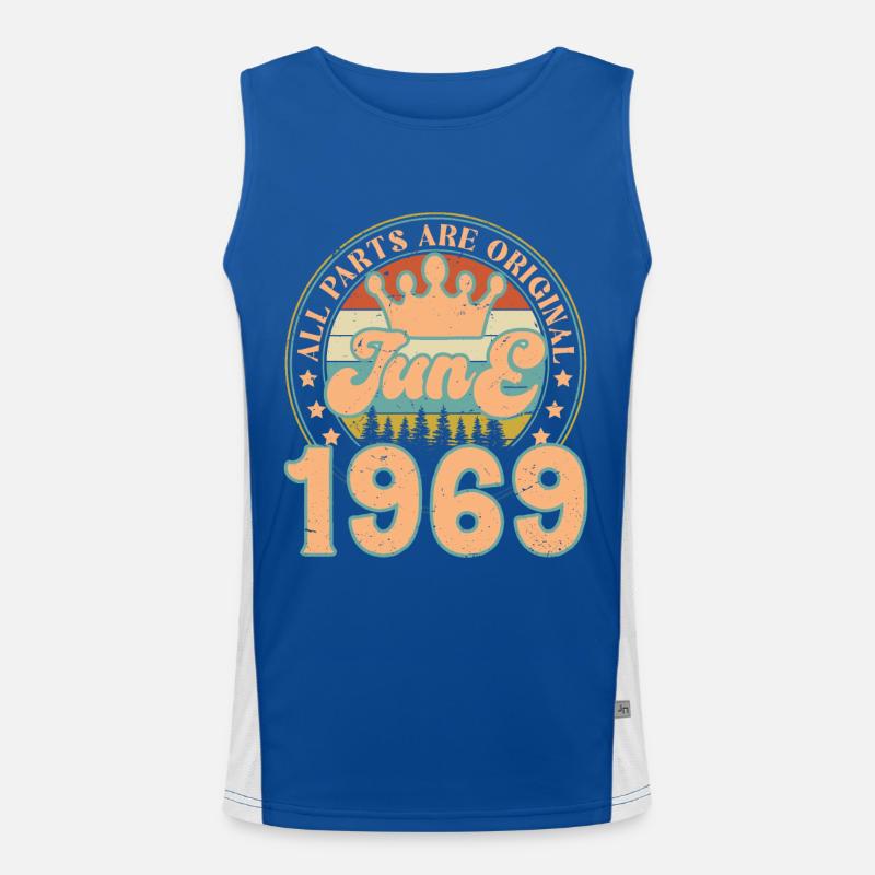 Juni 1969. Juni 1969 Geburtstagsgeschenk. Juni Funktionelles Kontrast-Tank Top für Männer 