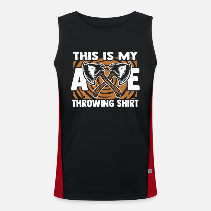 This Is My Axe Throwing Apparel Competition Game Men's Functional Contrast Tank Top 
