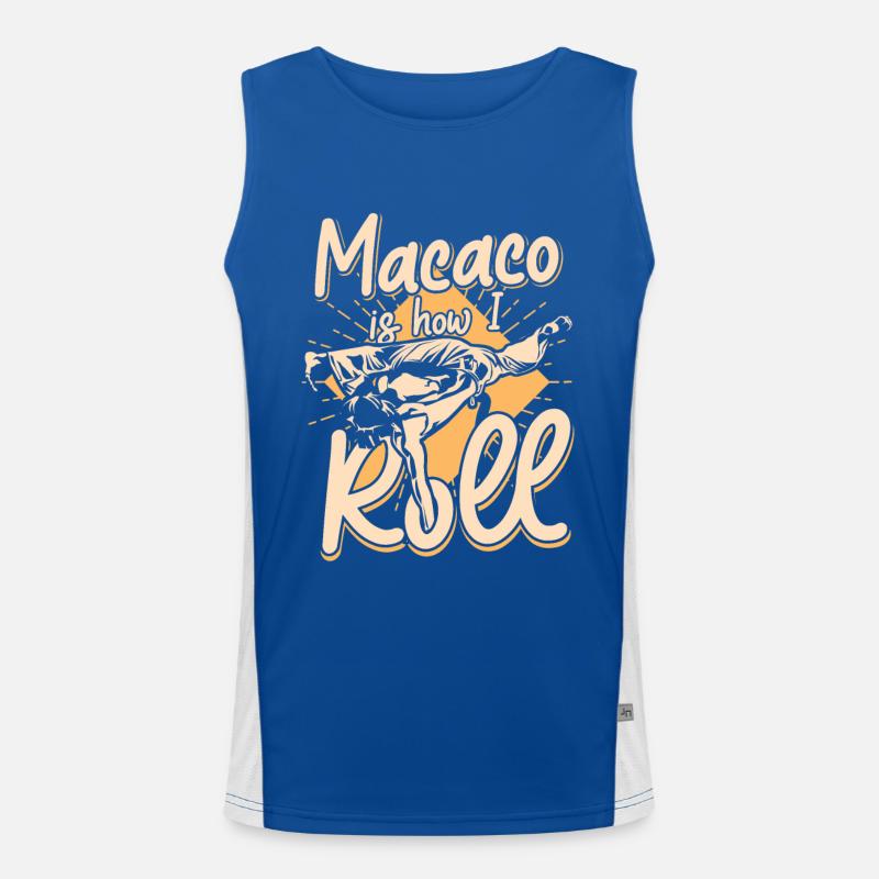 Macaco ist, wie ich Capoeirista Ginga tanze Funktionelles Kontrast-Tank Top für Männer 
