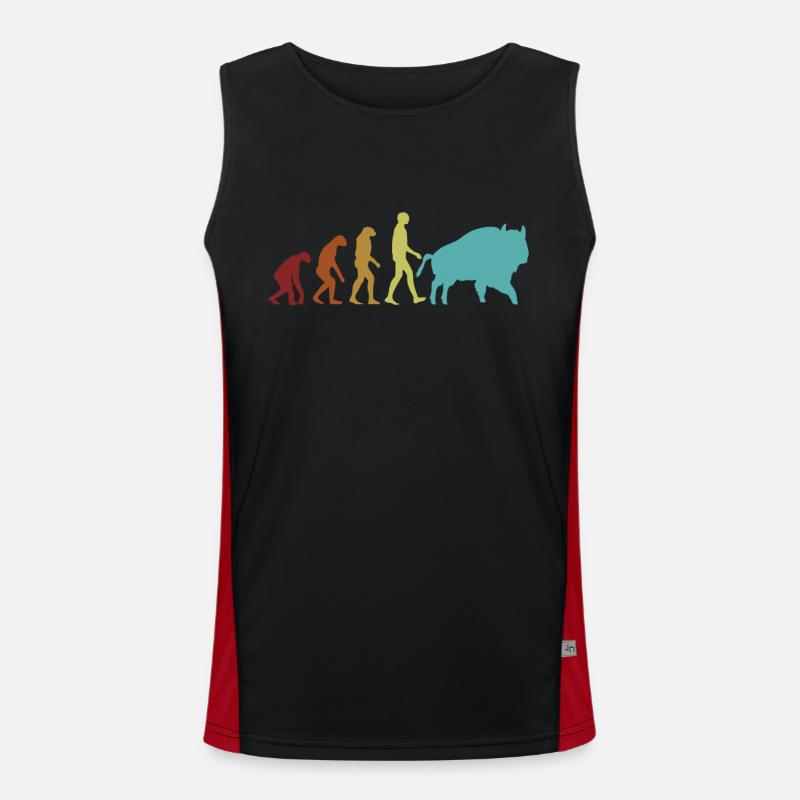 Bison Evolution Buffalo Bovinae Bison d’Amérique Débardeur respirant contrasté Homme 