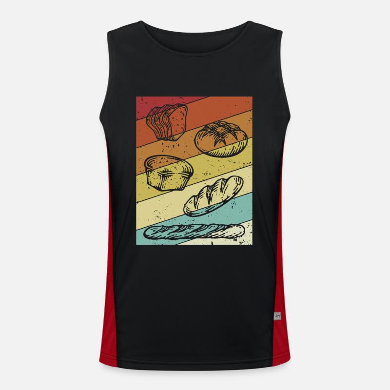Retro Bread Dough Bread Maker Bread Queen Lover Men's Functional Contrast Tank Top 