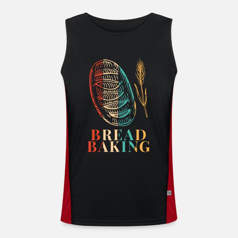 Retro Bread Maker Bread Dough Bread Queen Lover Men's Functional Contrast Tank Top 