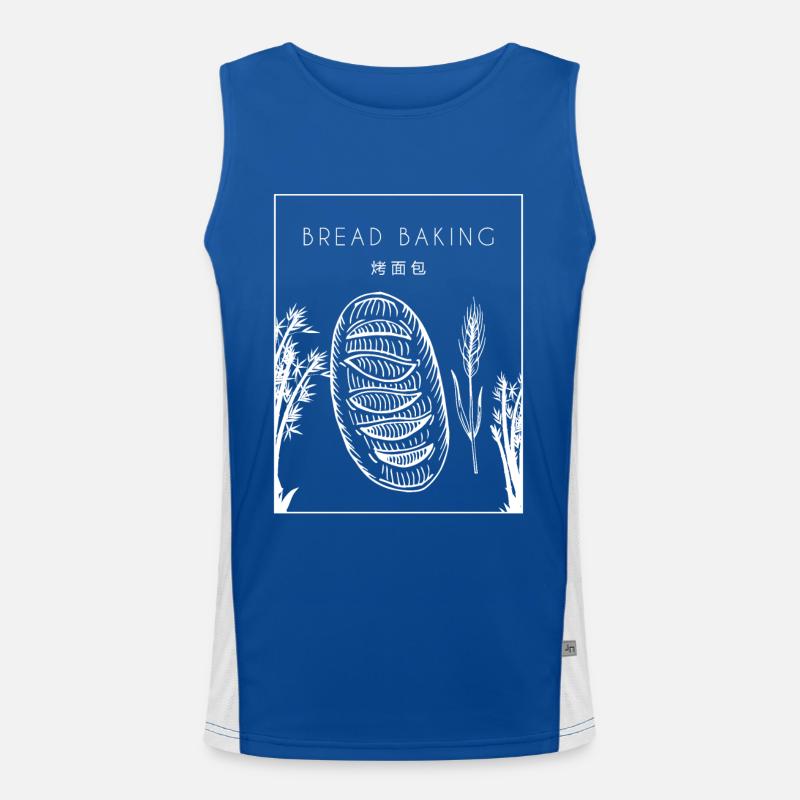 Bread Baking Chinese Hanzi Bread Maker Lover Men's Functional Contrast Tank Top 