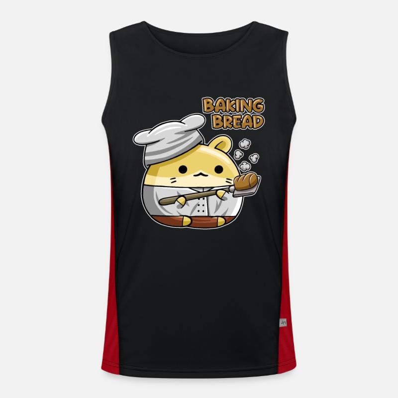 Baking Bread Bread Dough Bread Maker Bread Queen Men's Functional Contrast Tank Top 