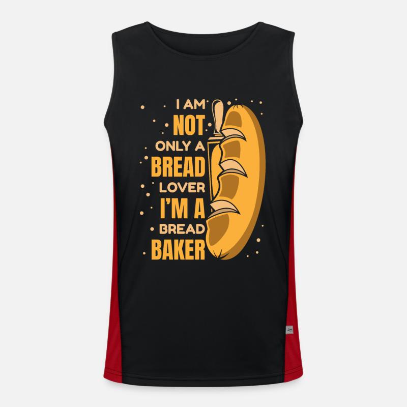 Not Only A Bread Lover Bread Maker Bread Dough Men's Functional Contrast Tank Top 