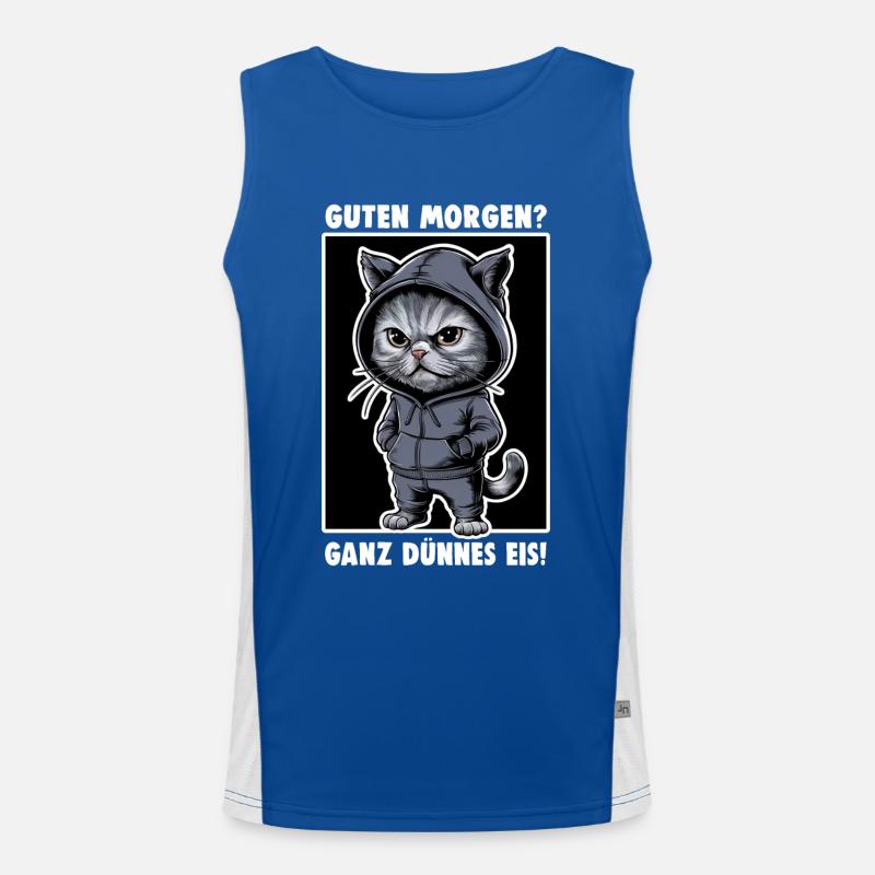 Chat agacé Drôle de chat Design Dire Débardeur respirant contrasté Homme 