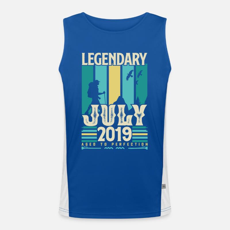 Juli 2019 Geburtstagsgeschenk, Vintage Juli. Funktionelles Kontrast-Tank Top für Männer 