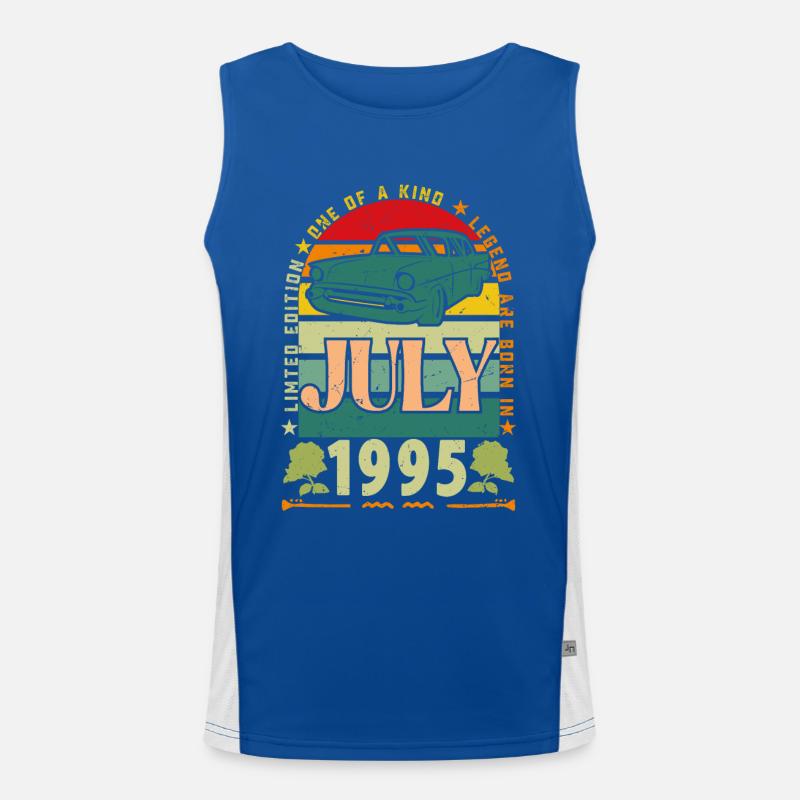 Geburtstagsgeschenk Juli 1995. Funktionelles Kontrast-Tank Top für Männer 