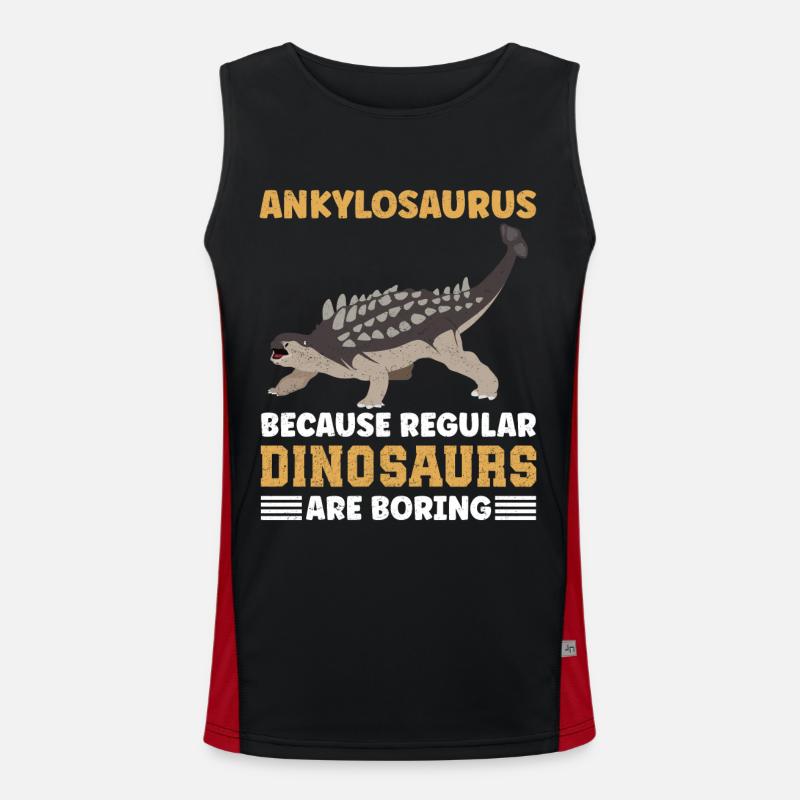 Ankylosaur Ankylosaurus Dinosaur Gift Men's Functional Contrast Tank Top 