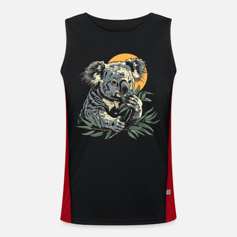 Koala Cute Koala Bear Men's Functional Contrast Tank Top 