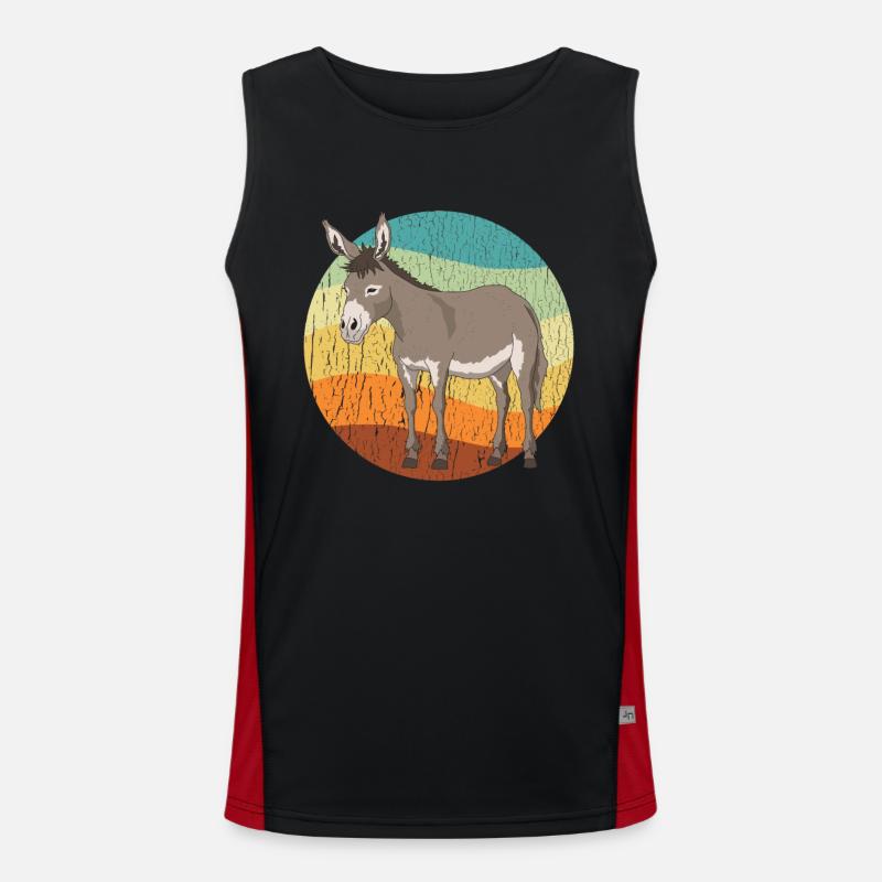 Maultier Maulesel Muli Maultiere Geschenk Funktionelles Kontrast-Tank Top für Männer 