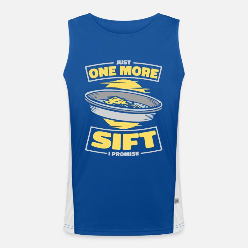 Nur noch ein Sieb, das verspreche ich dem Prospecting Miner Funktionelles Kontrast-Tank Top für Männer 