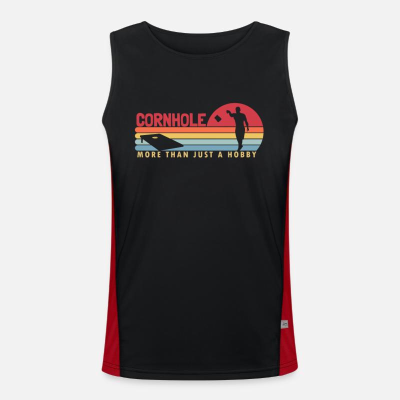Cornhole more than a Hobby Bean Bag Game Boards Men's Functional Contrast Tank Top 