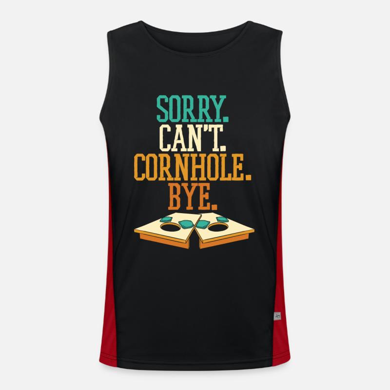 Sorry Can’t Cornhole Bye Bean Bag Plateaux de jeu Débardeur respirant contrasté Homme 