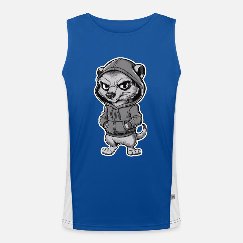 Suricate cool dans un sweat à capuche élégant Débardeur respirant contrasté Homme 