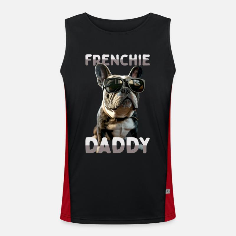 Frenchie Daddy Dad Father's Day Great Dane Men's Functional Contrast Tank Top 