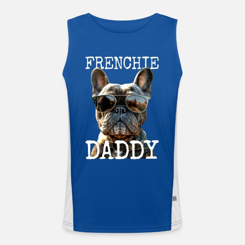 Frenchie Daddy Dad Father's Day Great Dane Men's Functional Contrast Tank Top 