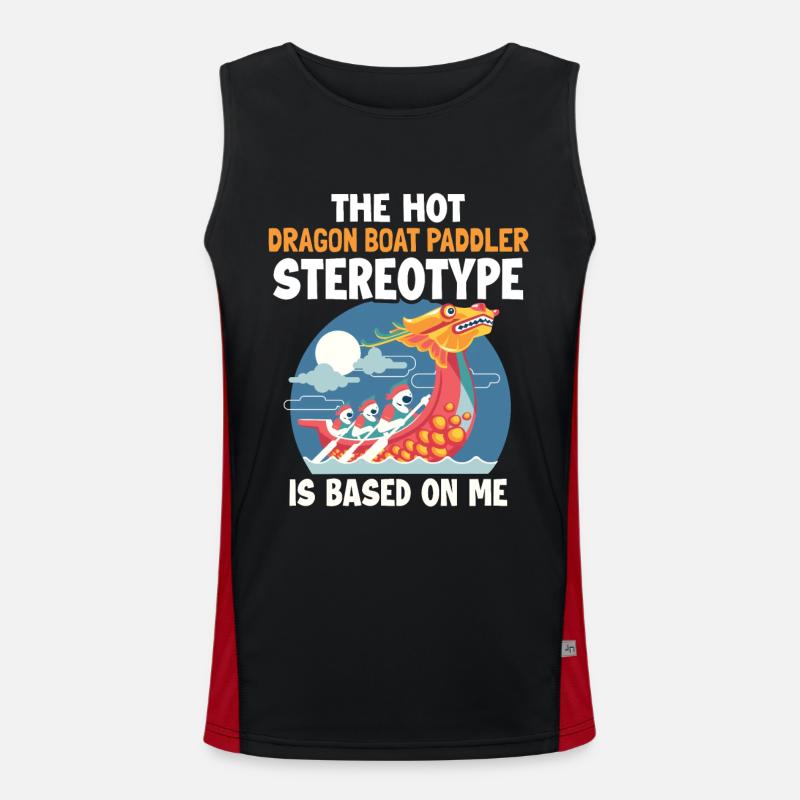Le stéréotype du bateau-dragon est basé sur moi Team Lover Débardeur respirant contrasté Homme 