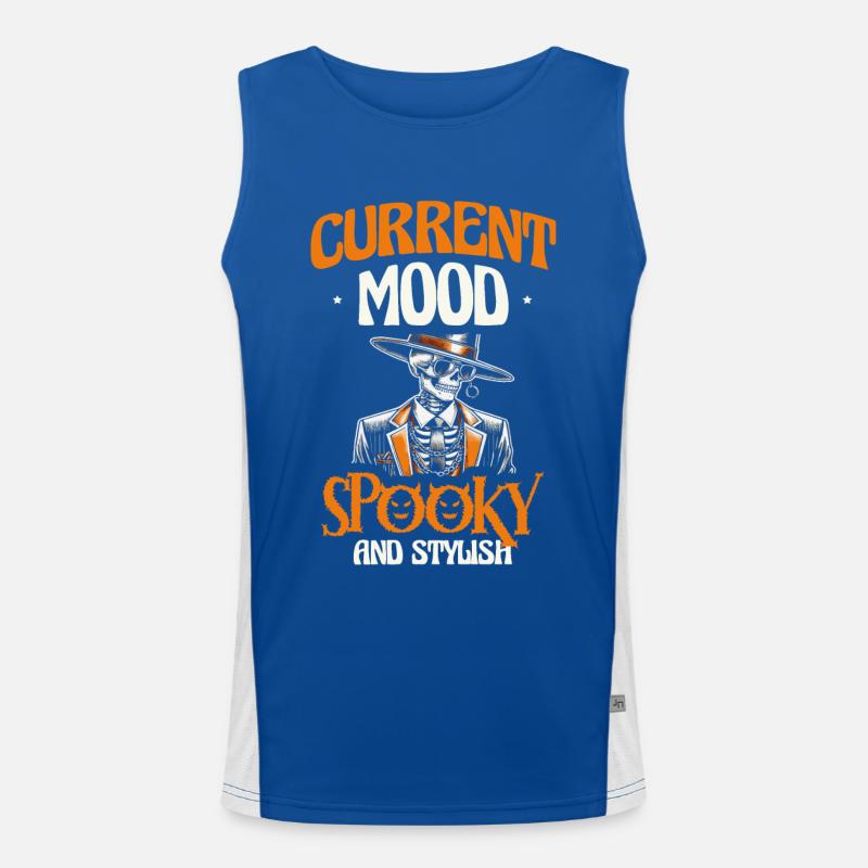 Current mood creepy and stylish, Halloween Men's Functional Contrast Tank Top 