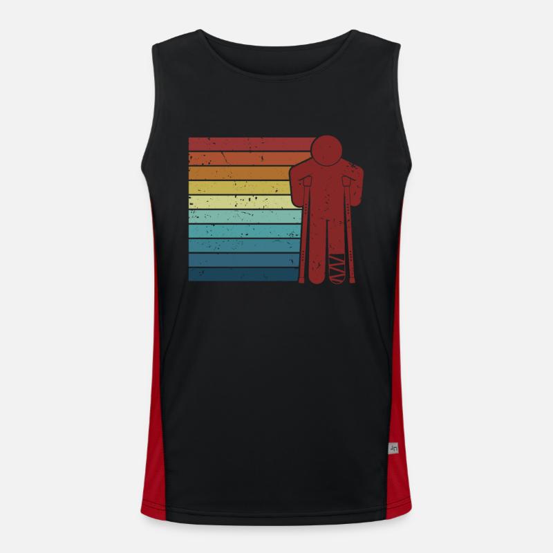 Retro Broken Arm Leg Broken Bone Broken Finger Men's Functional Contrast Tank Top 