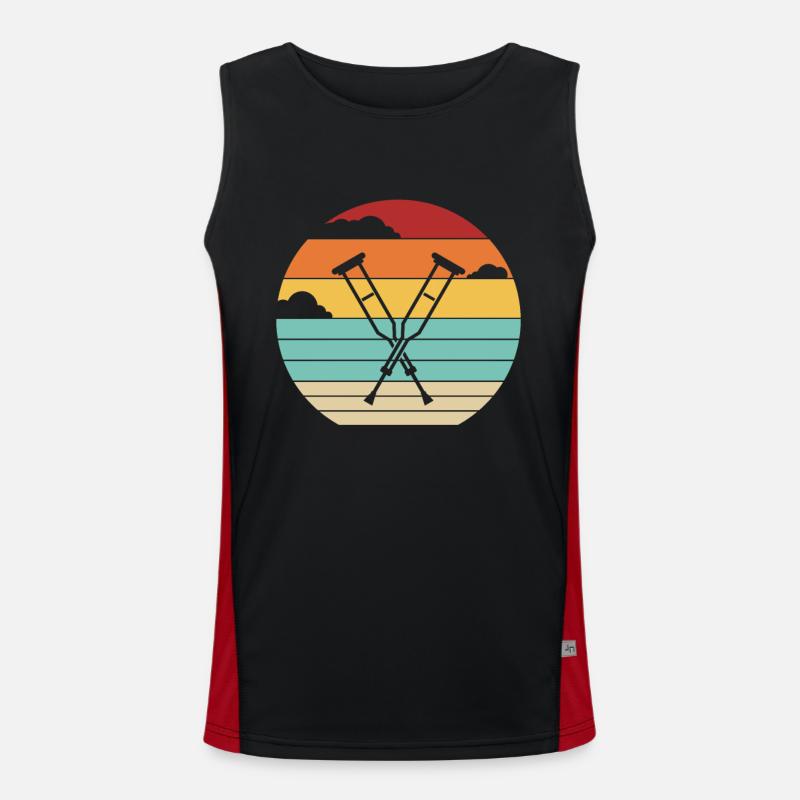Retro Broken Finger Broken Arm Leg Broken Bone Men's Functional Contrast Tank Top 