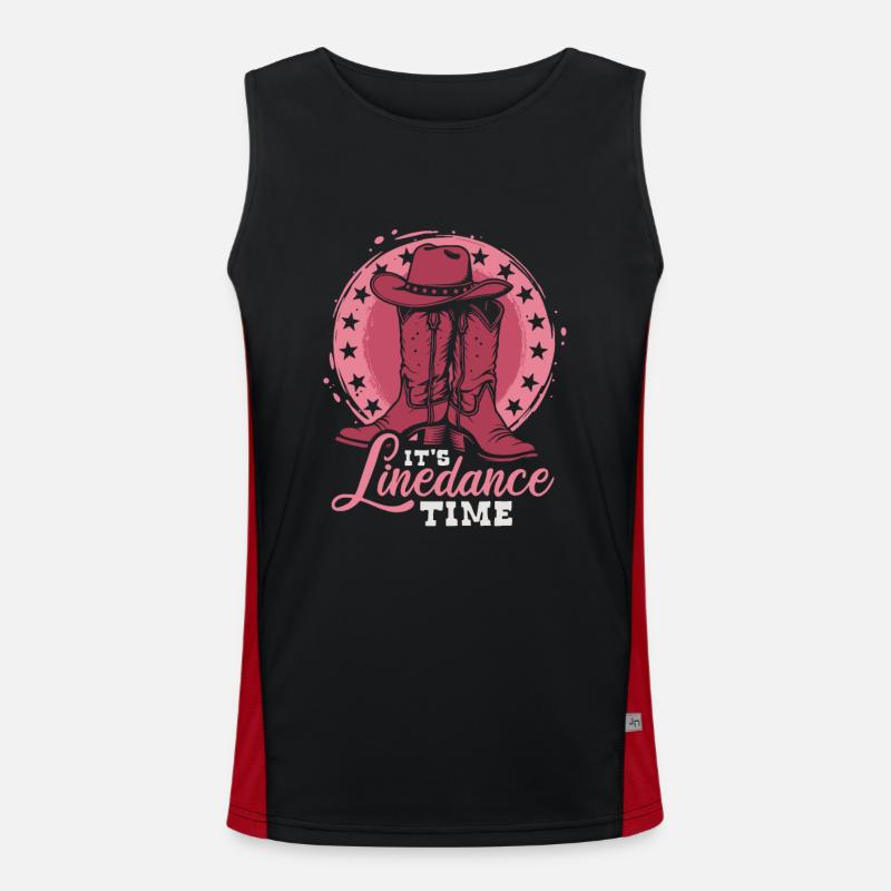It's Linedance Time - Country Fan - Geschenk Funktionelles Kontrast-Tank Top für Männer 