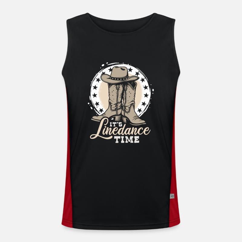 It's Linedance Time - Country Fan - Geschenk Funktionelles Kontrast-Tank Top für Männer 