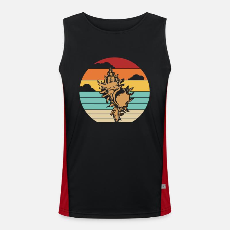Retro Shell Shelling Bag Bivalvia Hunter Seashell Funktionelles Kontrast-Tank Top für Männer 
