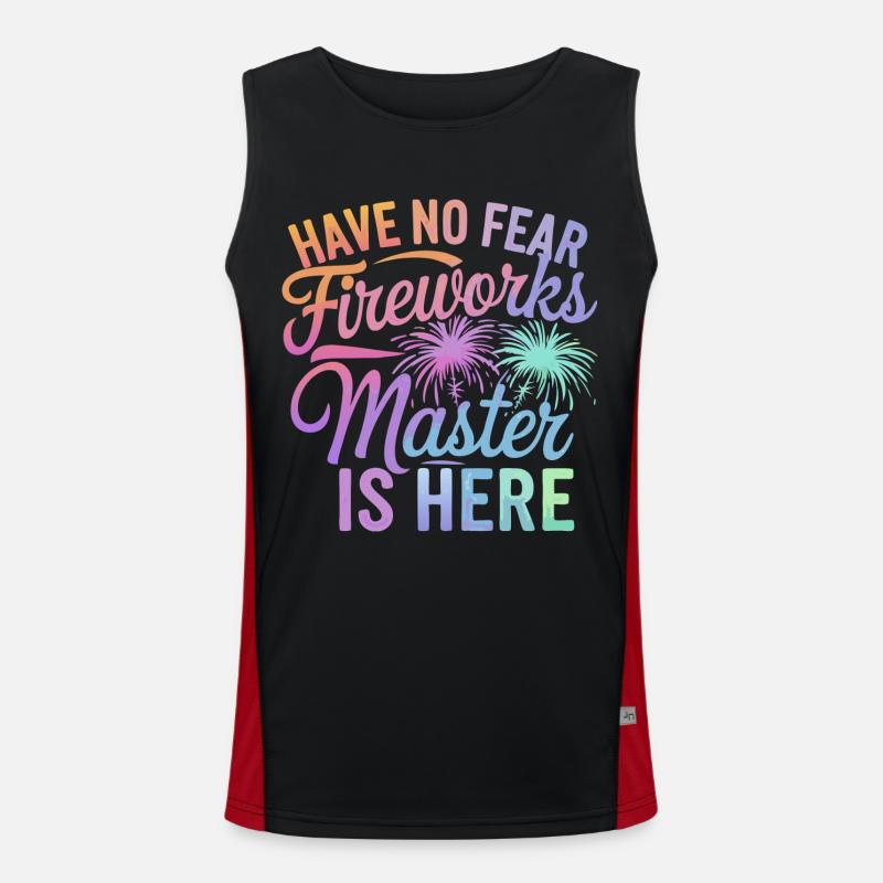 Pyrotechnics Fireworks Pyrotechnics - Men's Functional Contrast Tank Top  - black/red