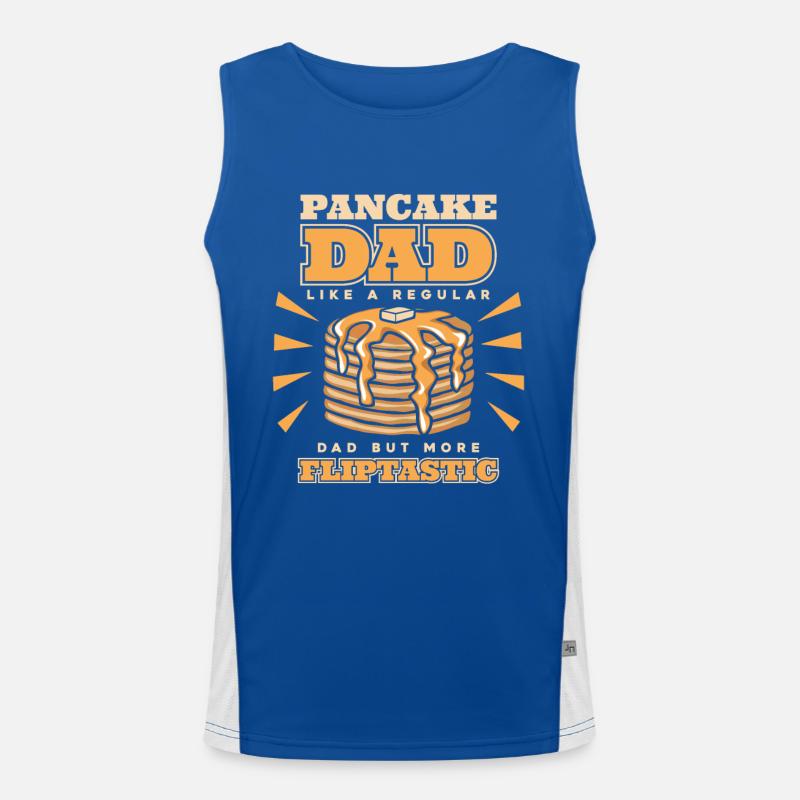 Pancake Dad More Fliptastic Recipes Flapjack Men's Functional Contrast Tank Top 