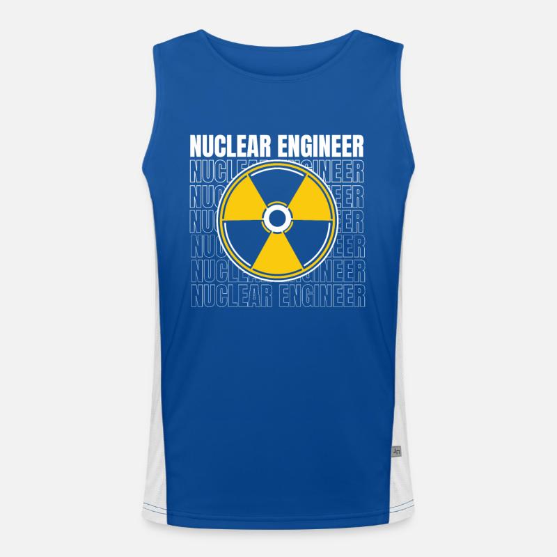 Nuclear Engineer Uranium Energy Nuclear Engineer Men's Functional Contrast Tank Top 