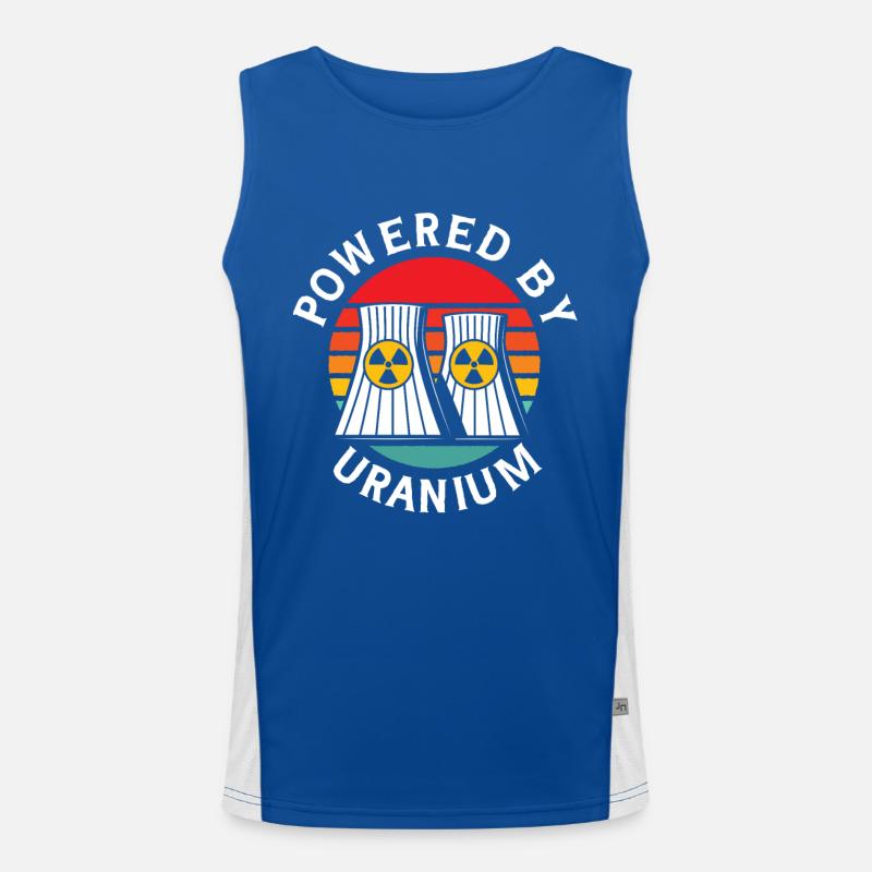 Powered By Uranium Uranium Energy Nuclear Engineer Men's Functional Contrast Tank Top 