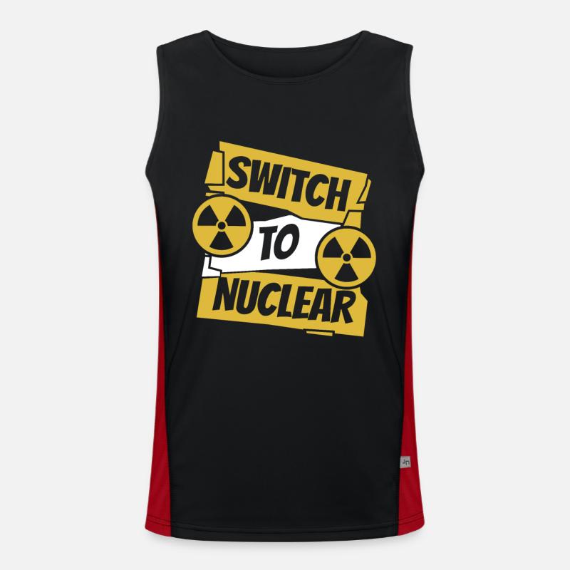 Passage à l’énergie nucléaire Exploitant d’uranium Nucléaire Débardeur respirant contrasté Homme 