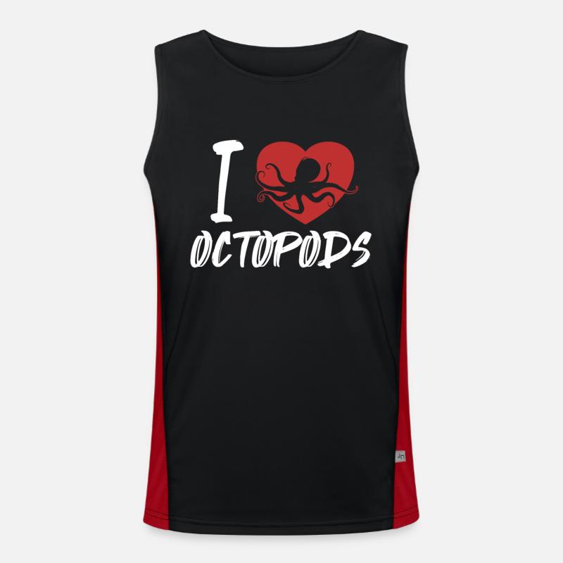 J’adore les octopodes Céphalopodes Octopodes Octopoda Débardeur respirant contrasté Homme 