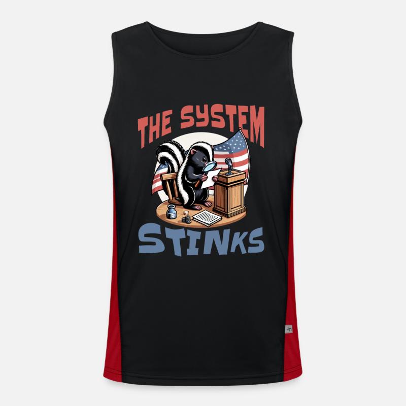 Politiksystemet stinker Funktionell kontrasttanktopp för herrar 