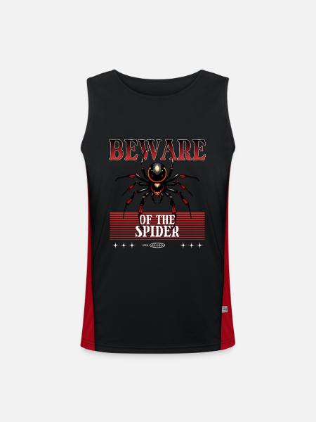 Spider - Men's Functional Contrast Tank Top  - black/red