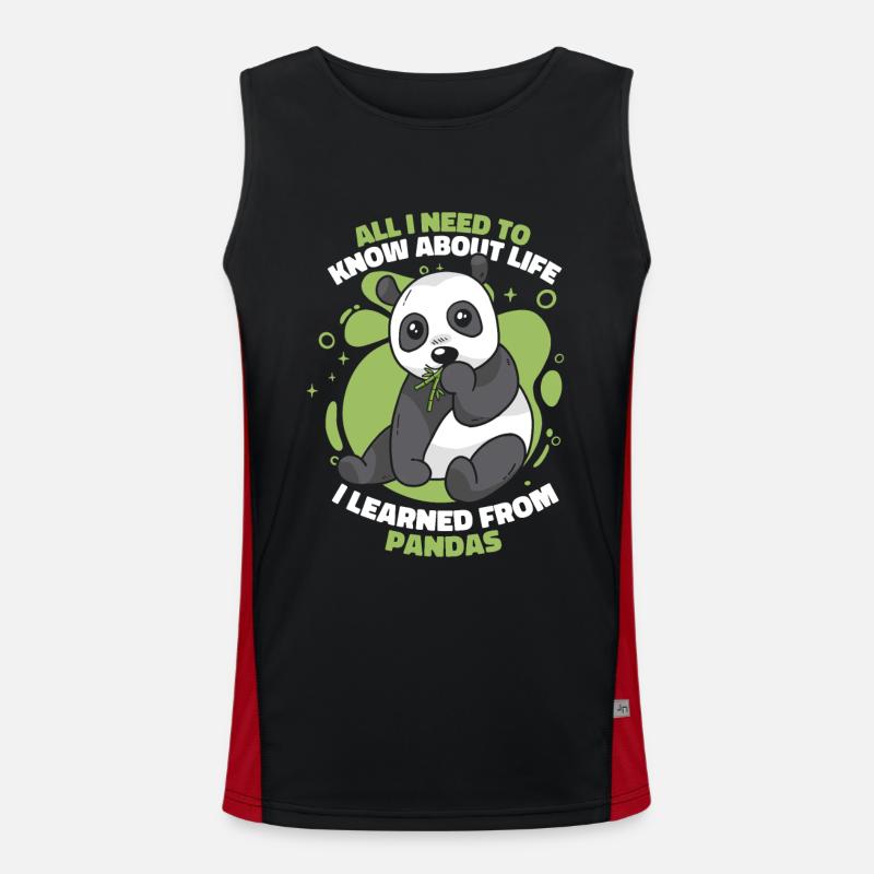 J’ai appris des pandas panda ours ami géant Débardeur respirant contrasté Homme 