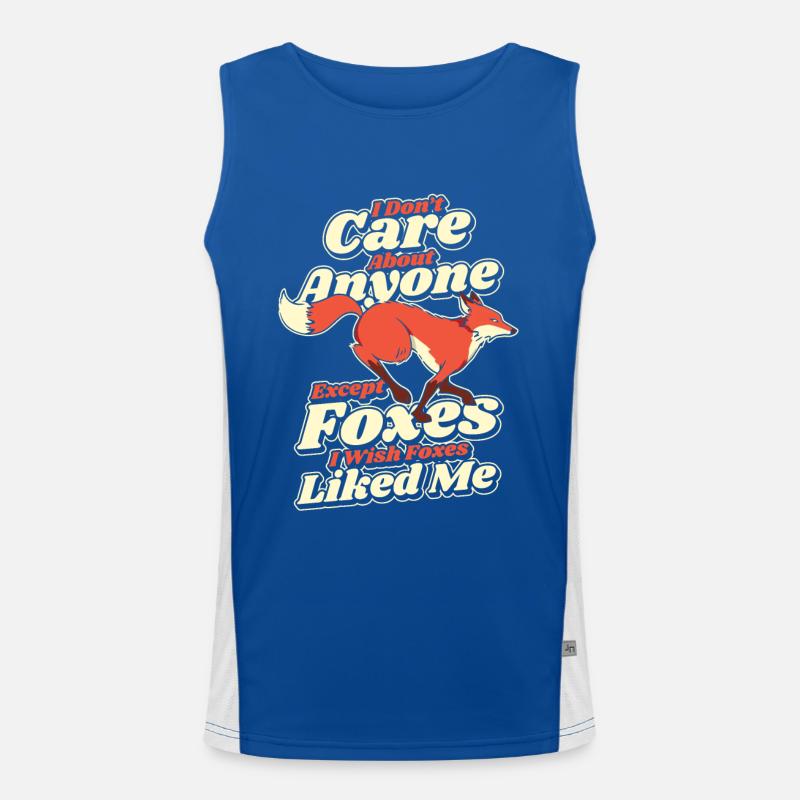 I Don't Care About Anyone Except Foxes Red Fox Men's Functional Contrast Tank Top 