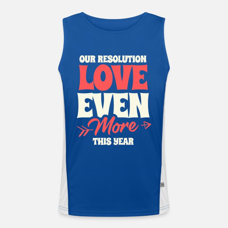 Résolution : Aimez plus cette année : Objectifs relationnels Débardeur respirant contrasté Homme 