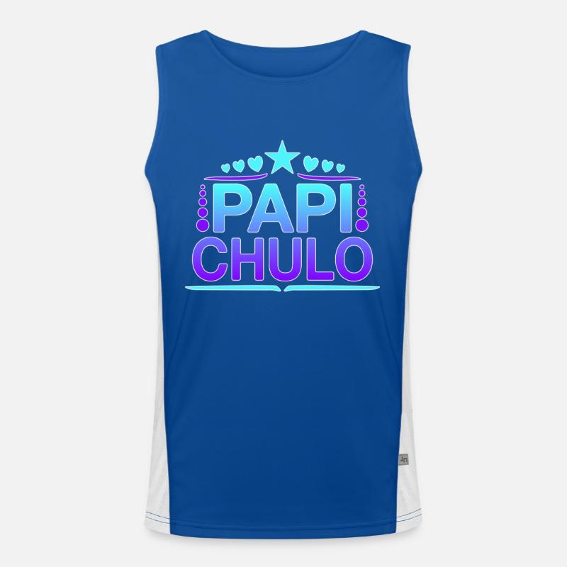 Papi Chulo - Latino Style Design Funktionelles Kontrast-Tank Top für Männer 