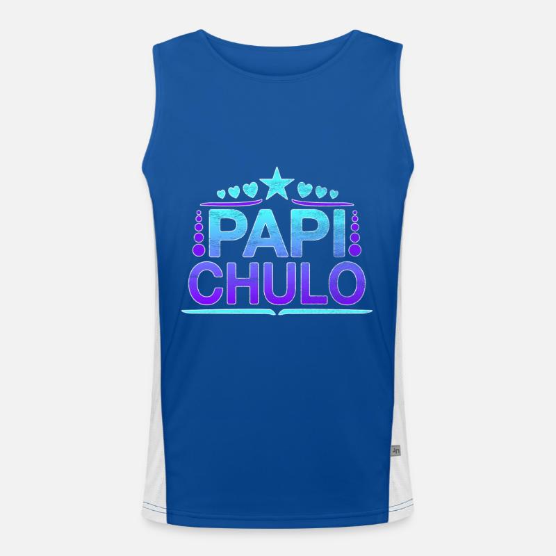 Papi Chulo - Latino Style Design Funktionelles Kontrast-Tank Top für Männer 